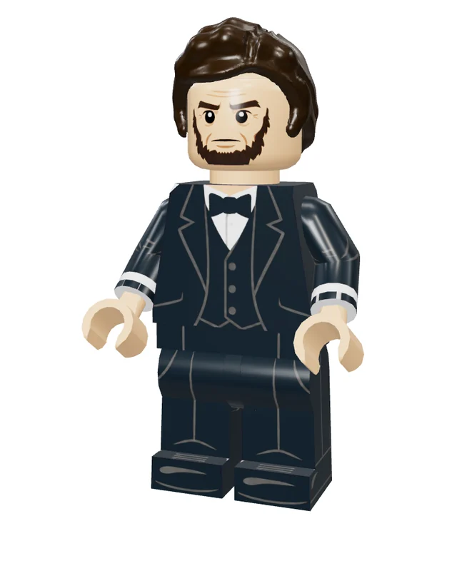 Abraham Lincoln as a custom brick figure